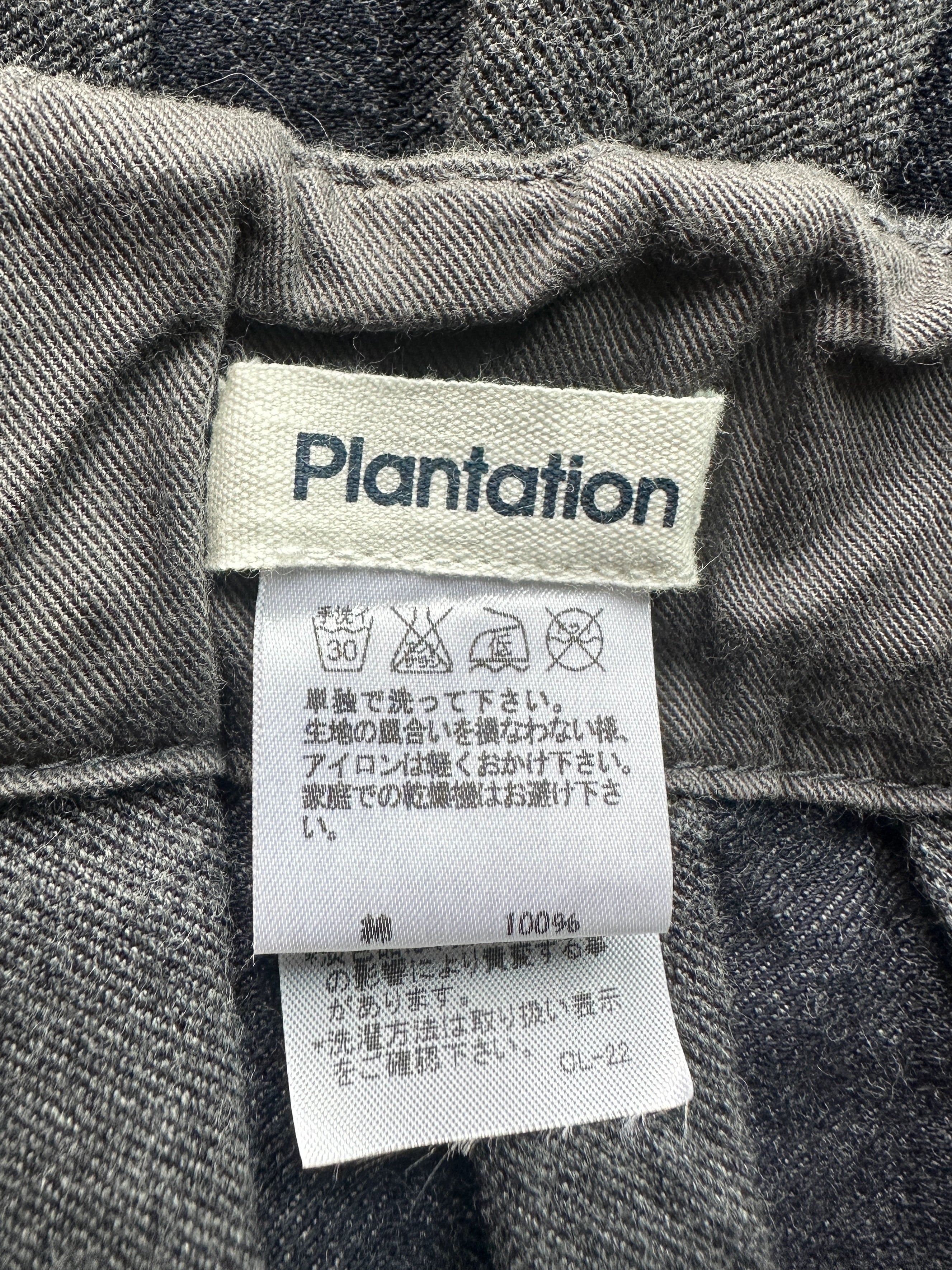 ISSEY MIYAKE PLANTATION - 1990s CRISP PLEATS DUAL COLOUR DENIM SKIRT