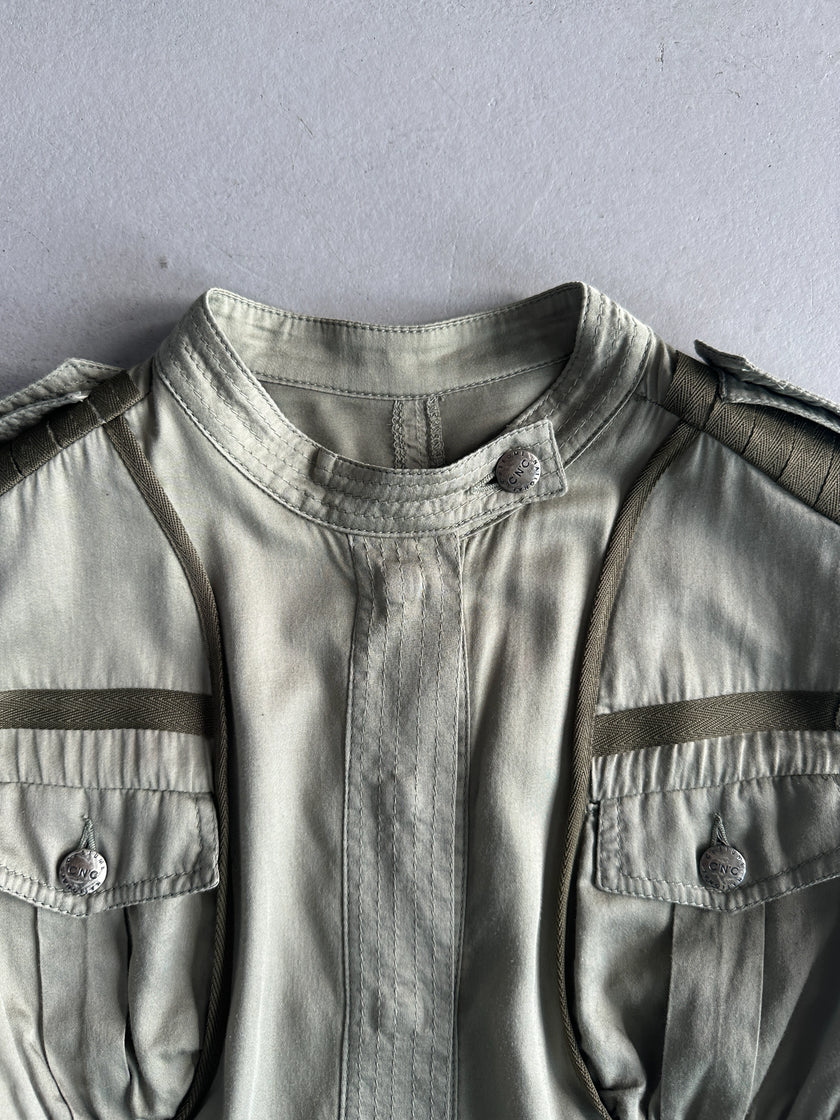 C’N’C COSTUME NATIONAL - 2000s CONTRASTING GREEN LIGHT JACKET