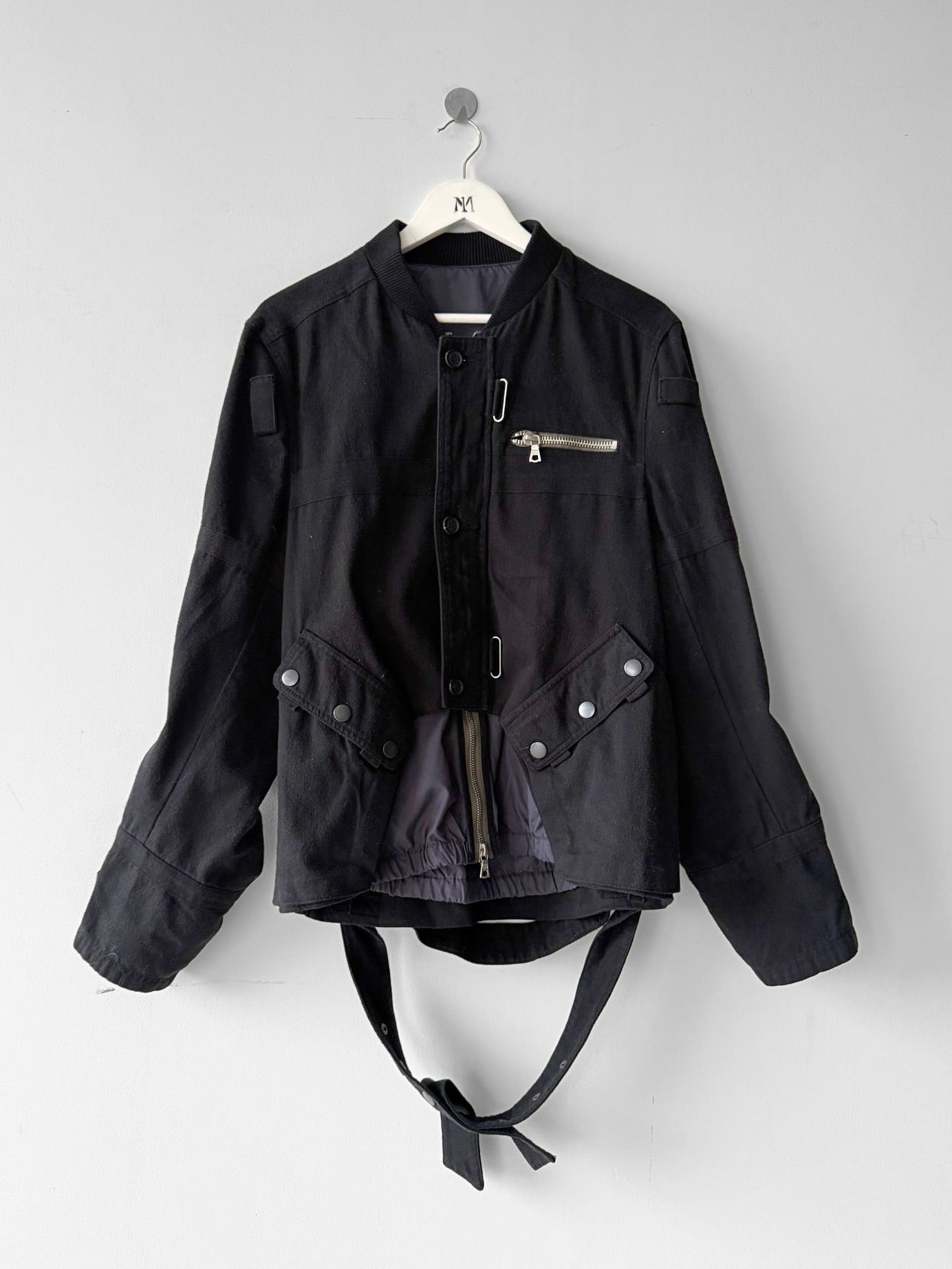 DRIES VAN NOTEN - F/W 2014 LAYERED JACKET WITH ZIP RUNNING FROM SLEEVE TO BACK