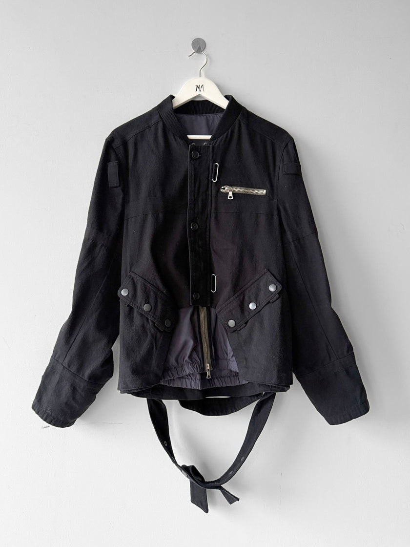 DRIES VAN NOTEN - F/W 2014 LAYERED JACKET WITH ZIP RUNNING FROM SLEEVE TO BACK