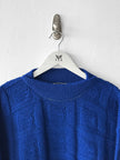 ITALIAN LABEL 1980s OVERSIZED GEOMETRIC CABLE KNIT JUMPER