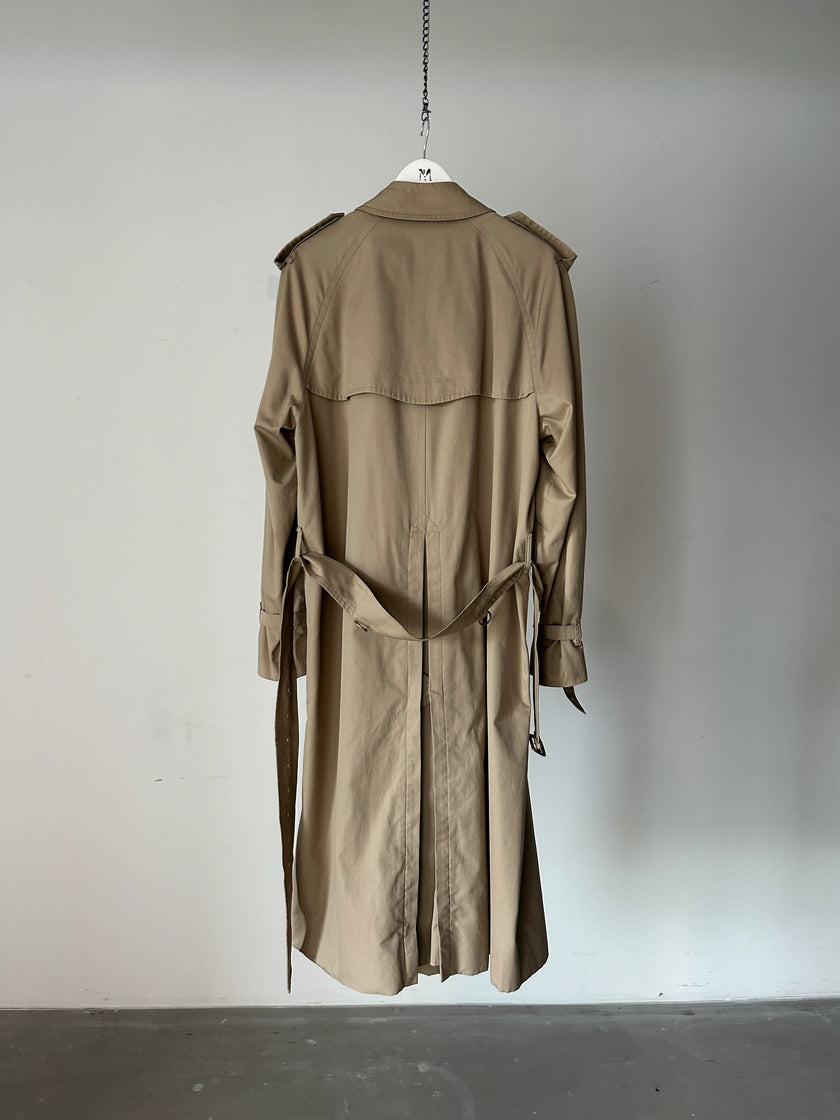 BURBERRYS - 1970s DOUBLE BREASTED EXTRA LONG TRENCH COAT