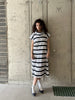 KENZO - 2000s ASYMMETRICAL STRIPED MAXI DRESS