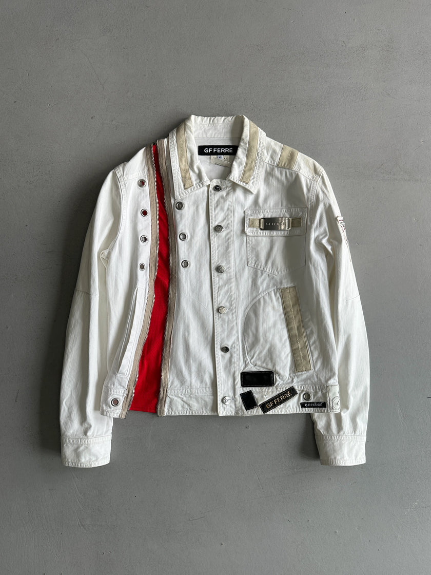 GIANFRANCO FERRÉ - 1990s ZIP DETAIL FRONT DENIM JACKET