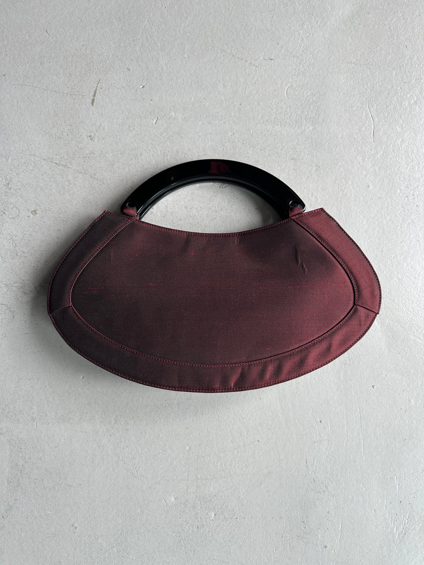 GIORGIO ARMANI -  1990s ORGANZA CRESCENT HANDBAG