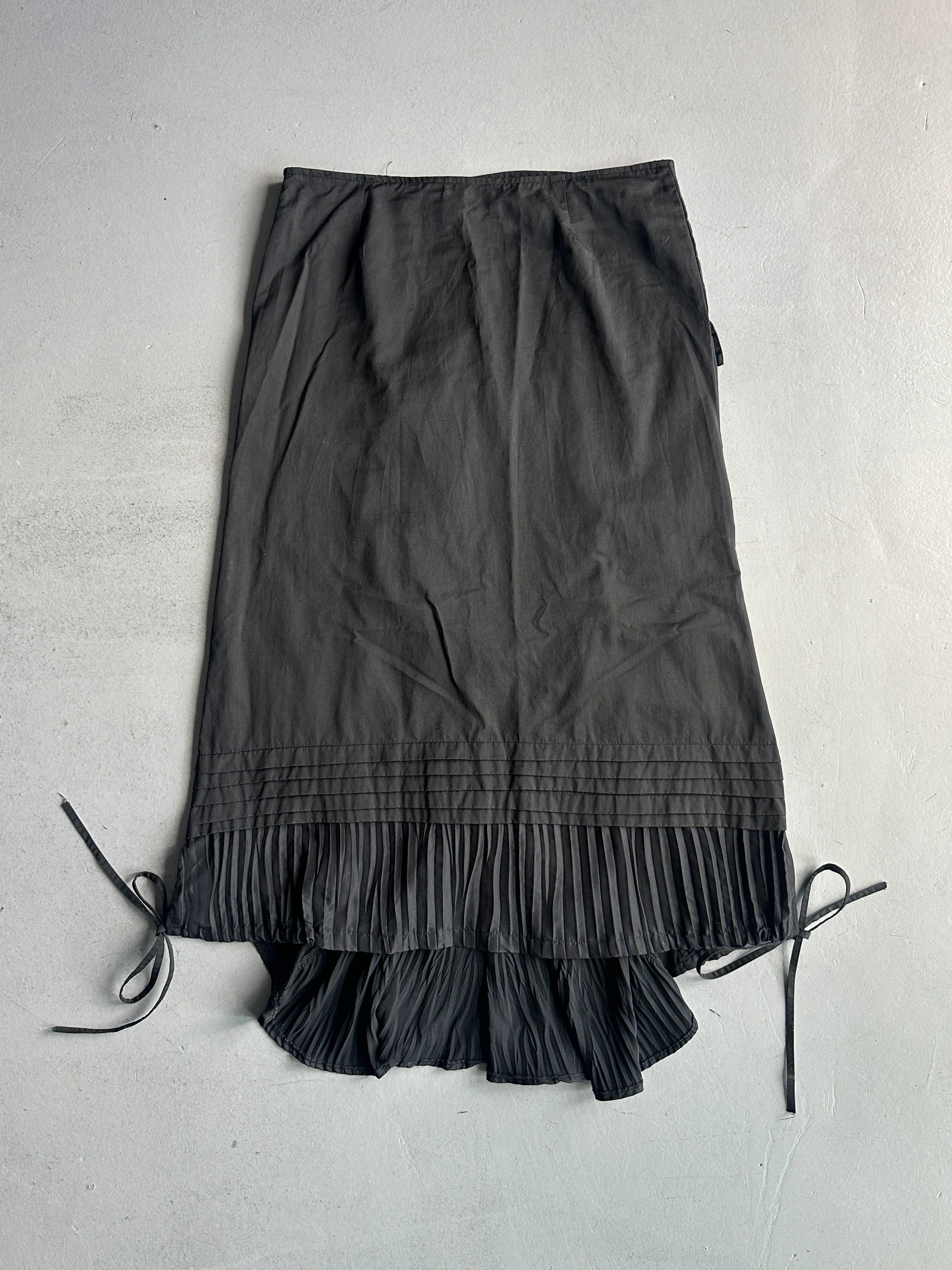FRENCH LABEL early 2000s PANELED ASYMMETRIC MAXI SKIRT