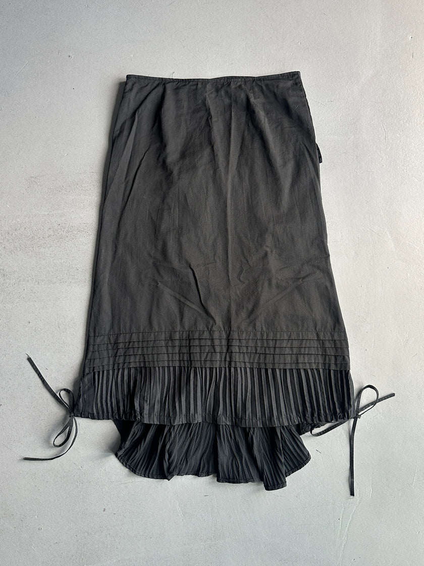 FRENCH LABEL early 2000s PANELED ASYMMETRIC MAXI SKIRT