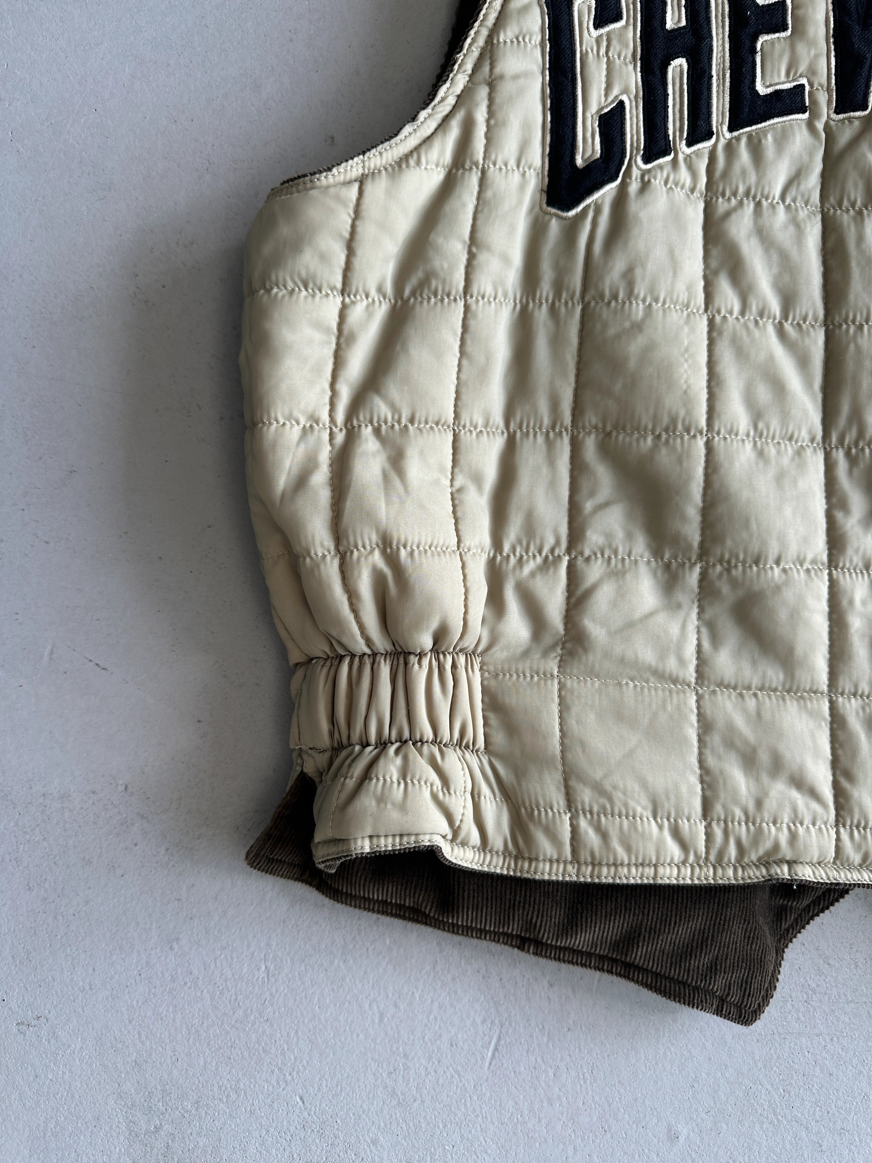 CHEVIGNON - 1990s REVERSIBLE ZIPPED GILET VEST