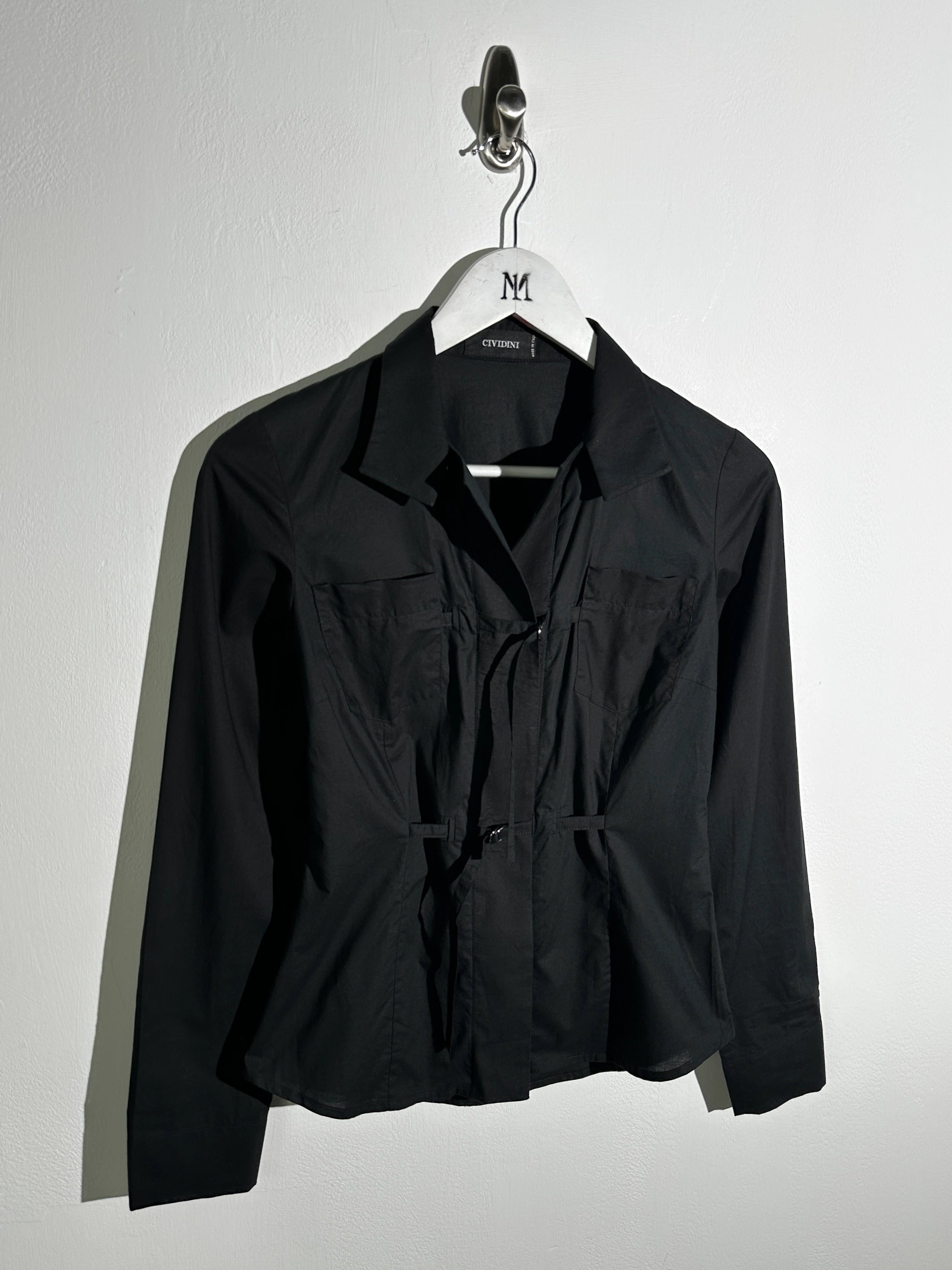 CIVIDINI - S/S 2003 FRONT STRAPS LONG SLEEVE SHIRT