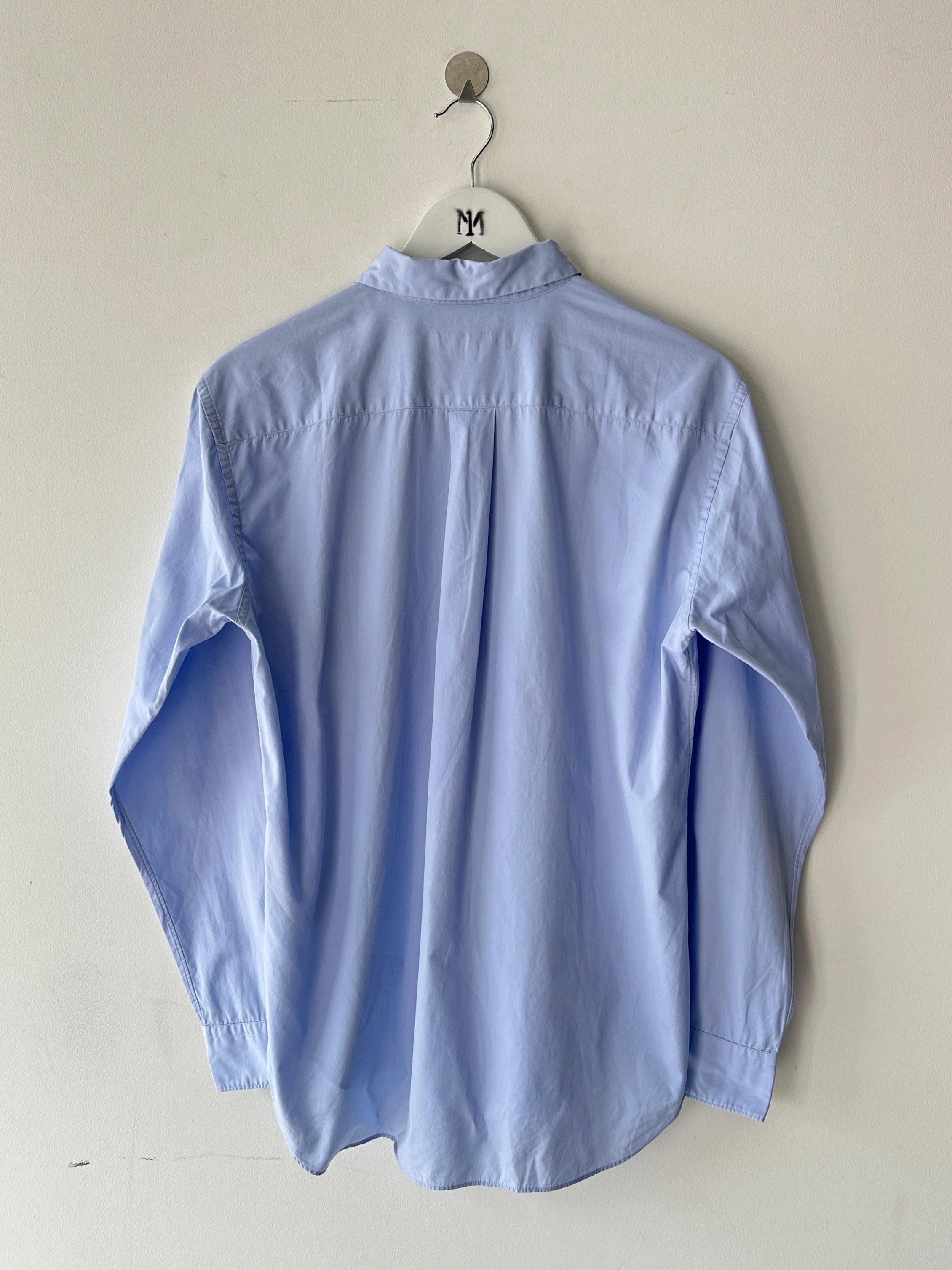 COMME DES GARÇONS - 2000s LONG SLEEVE SHIRT WITH TONAL EMBROIDERED DETAILS AT FRONT