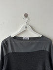 VALENTINO - 1990s PANELED TOP WITH CURVED SLEEVE