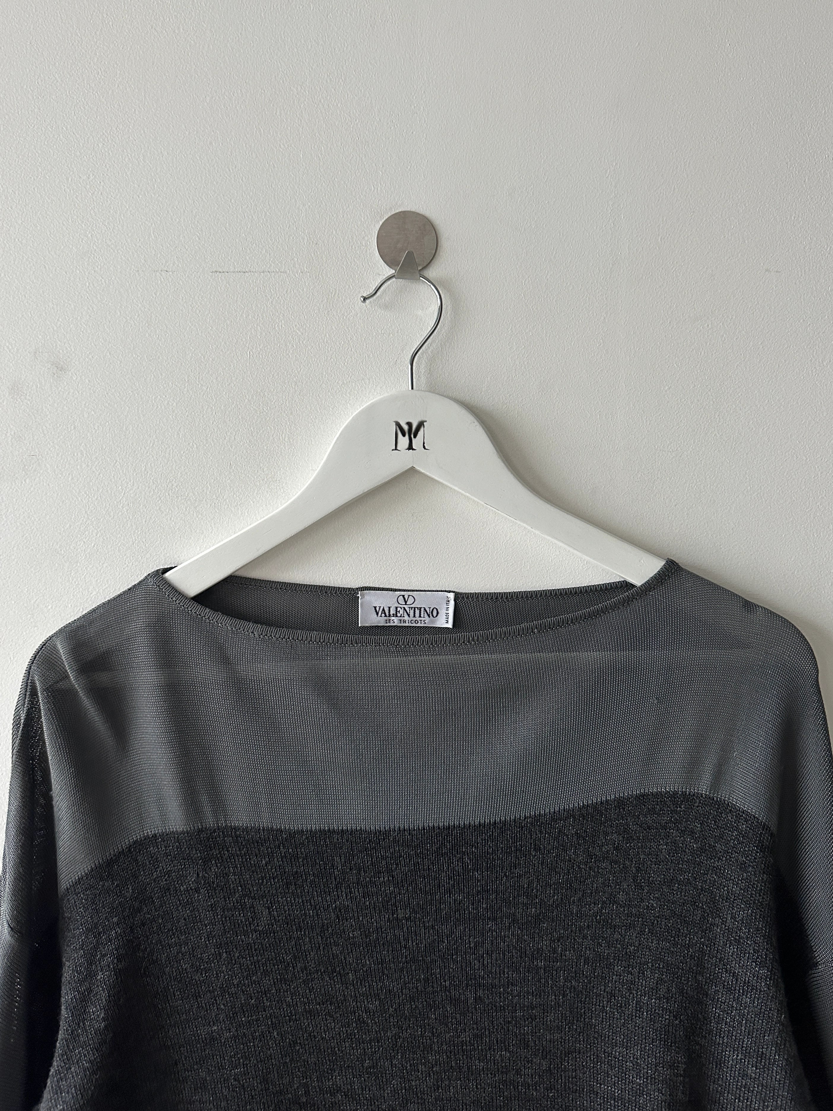 VALENTINO - 1990s PANELED TOP WITH CURVED SLEEVE