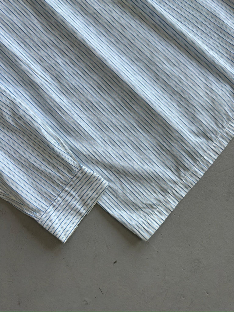 COMME DES GARÇONS - F/W 2009 OVERSIZED STRIPED SHIRT WITH ZIP CONTRASTING PANEL
