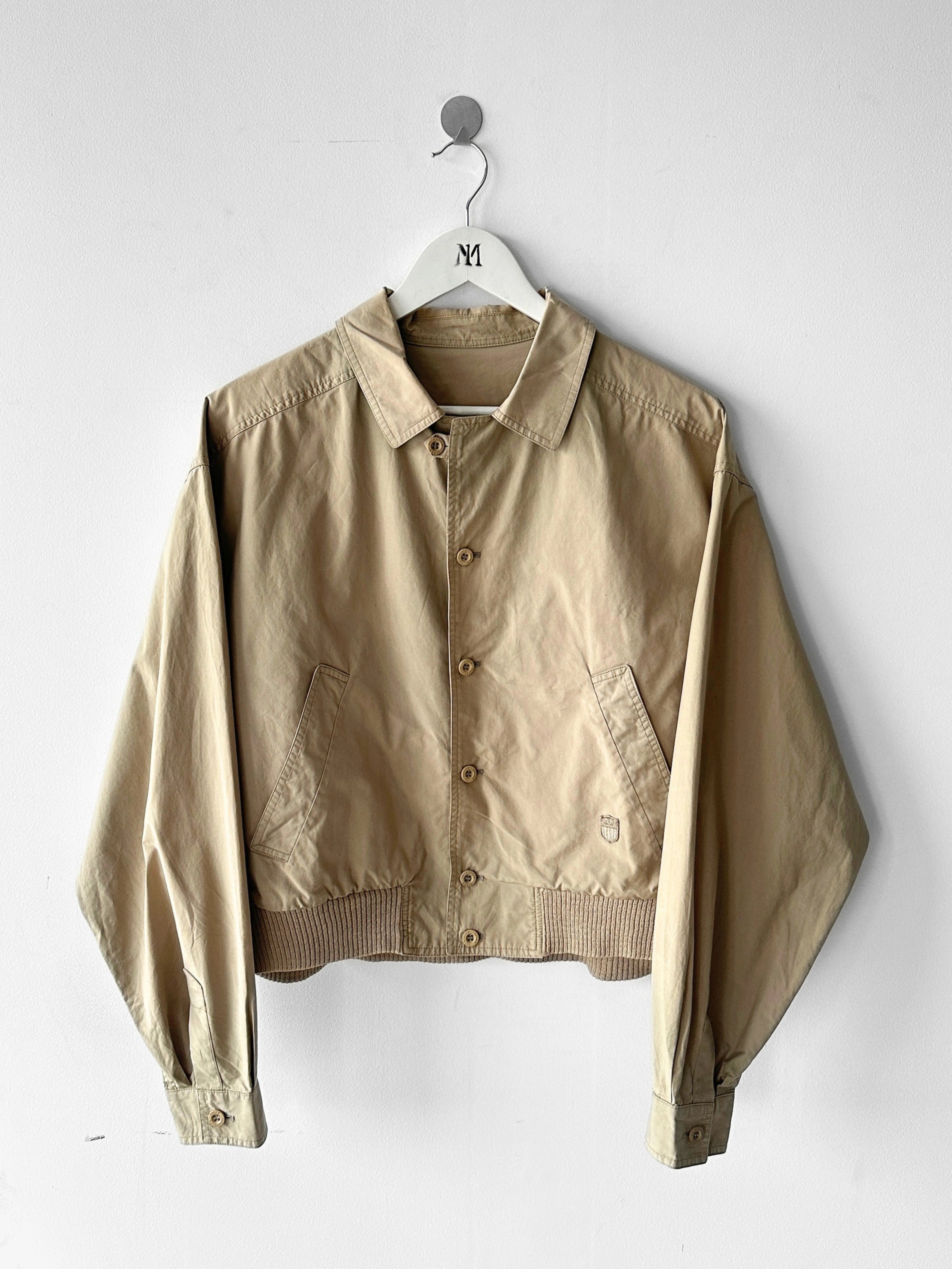 VALENTINO - 1980s CROP FIT LIGHT BOMBER JACKET