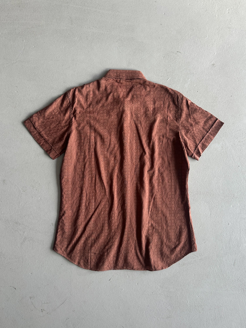 1980s JACQUARD PRINT HALF SLEEVE SHIRT