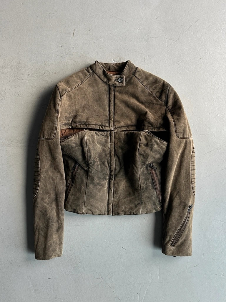 ITALIAN LABEL early 2000s CONVERTIBLE CORSET STYLE JACKET