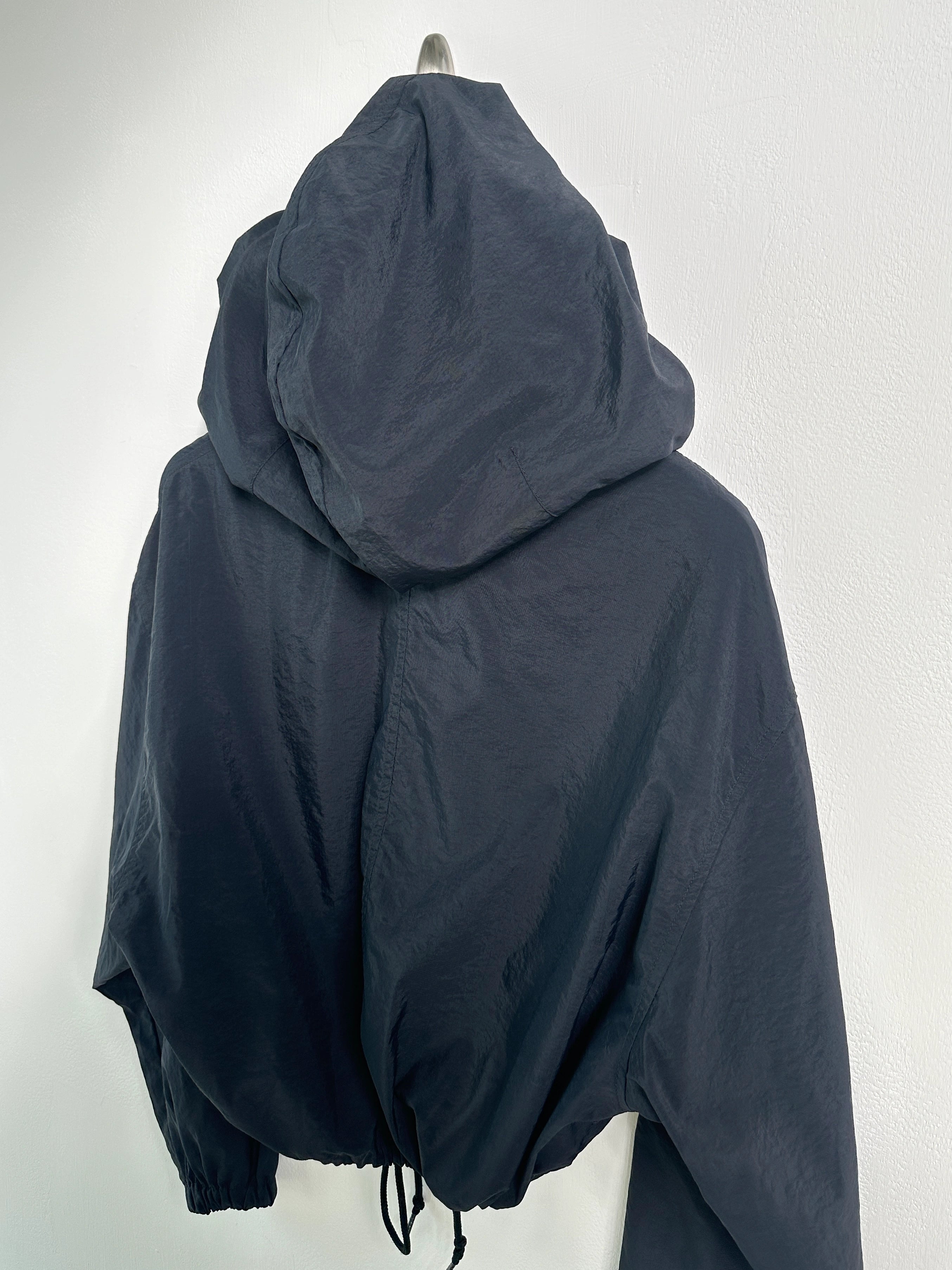 ARMANI JEANS - 1990s CROP FIT NYLON HOODED JACKET