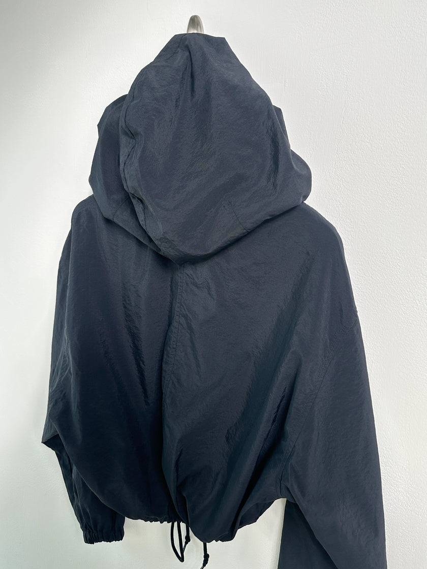 ARMANI JEANS - 1990s CROP FIT NYLON HOODED JACKET