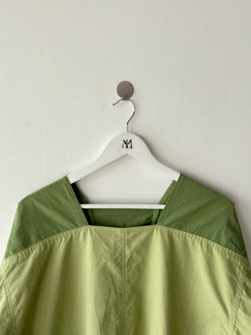 ISSEY MIYAKE IM - 1980s BI-COLOUR TUNIC JACKET WITH BACK POCKETS