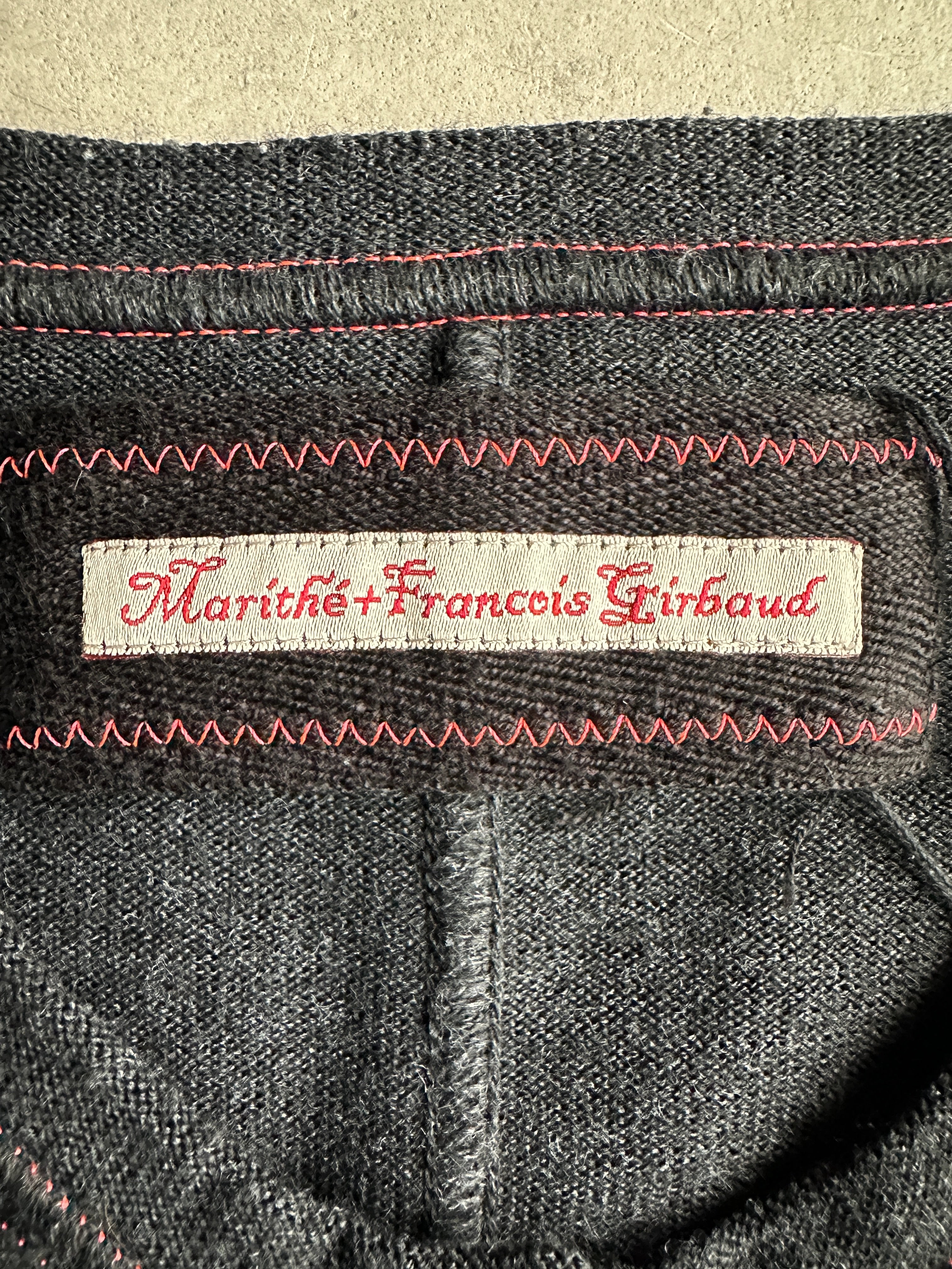 MARITHÉ + FRANÇOIS GIRBAUD - 1990s ROUND NECK KNIT CARDIGAN