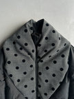 ANTONIO MARRAS - early 2000s PADDED JACKET WITH FLOCKED DOT DETAILING