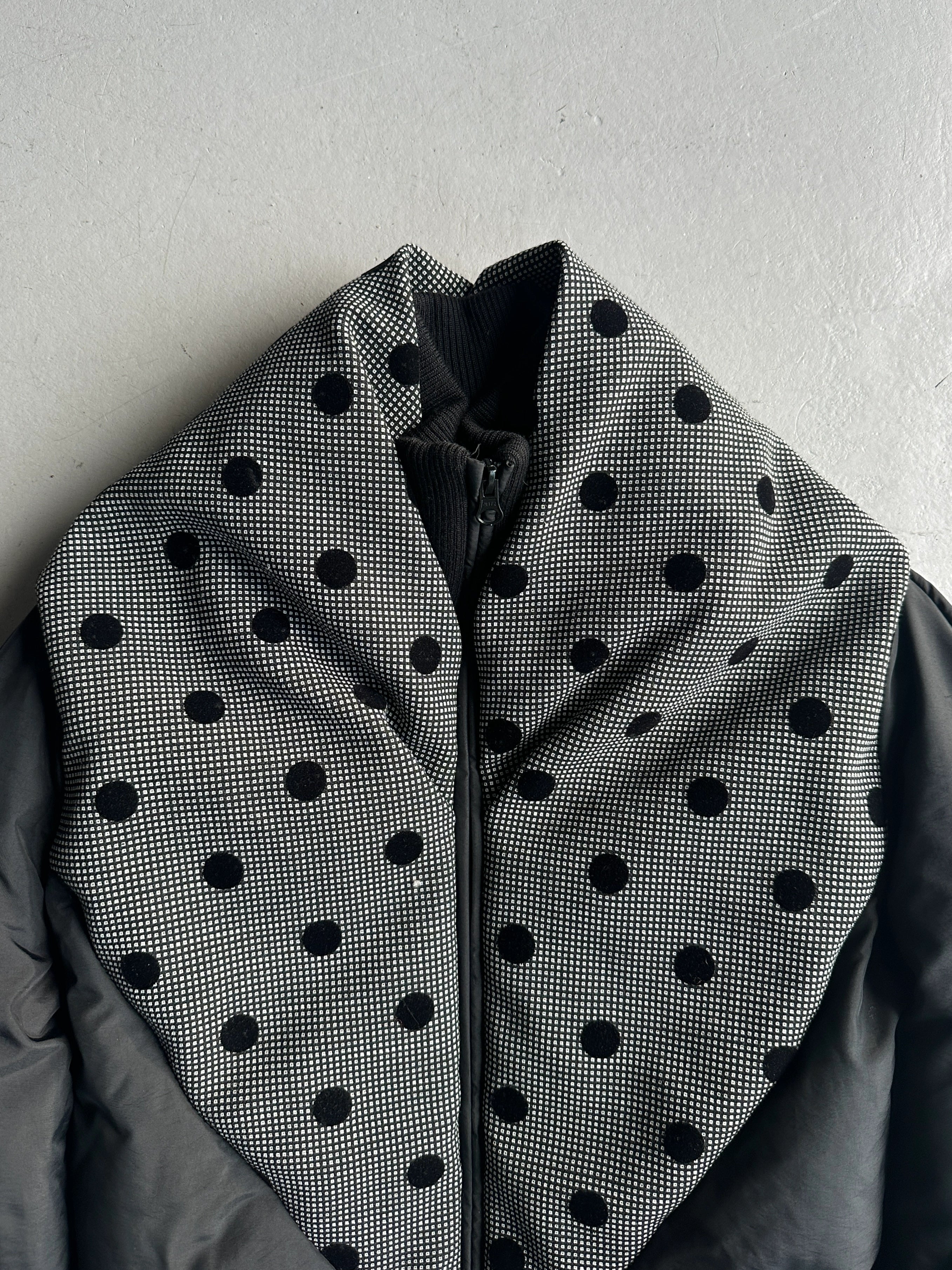 ANTONIO MARRAS - early 2000s PADDED JACKET WITH FLOCKED DOT DETAILING