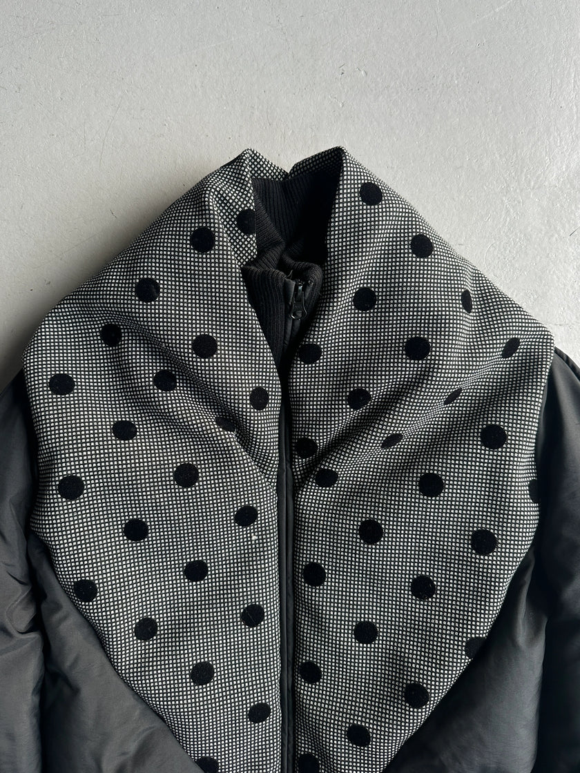 ANTONIO MARRAS - early 2000s PADDED JACKET WITH FLOCKED DOT DETAILING