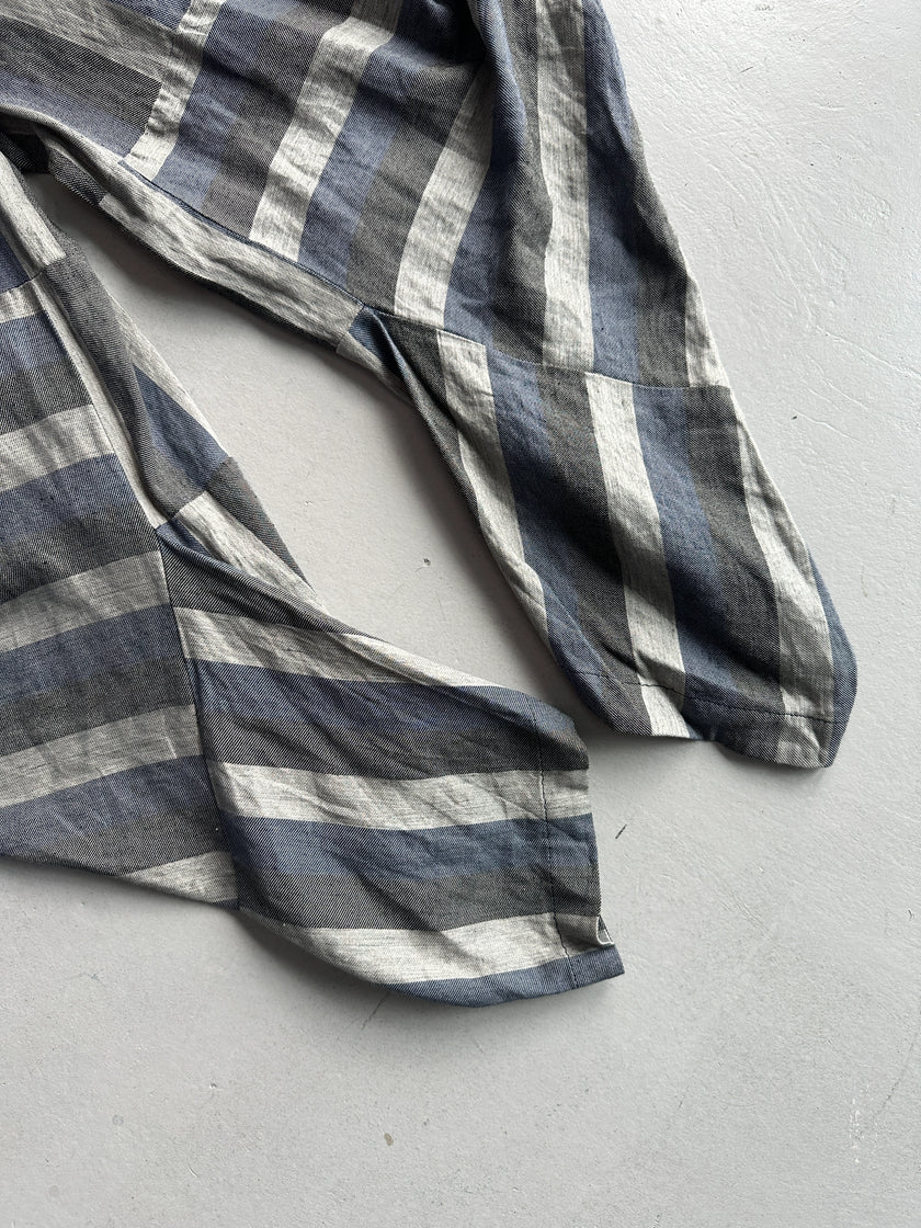 VIVIENNE WESTWOOD - 2000s SCULPTURAL LINEN TROUSERS