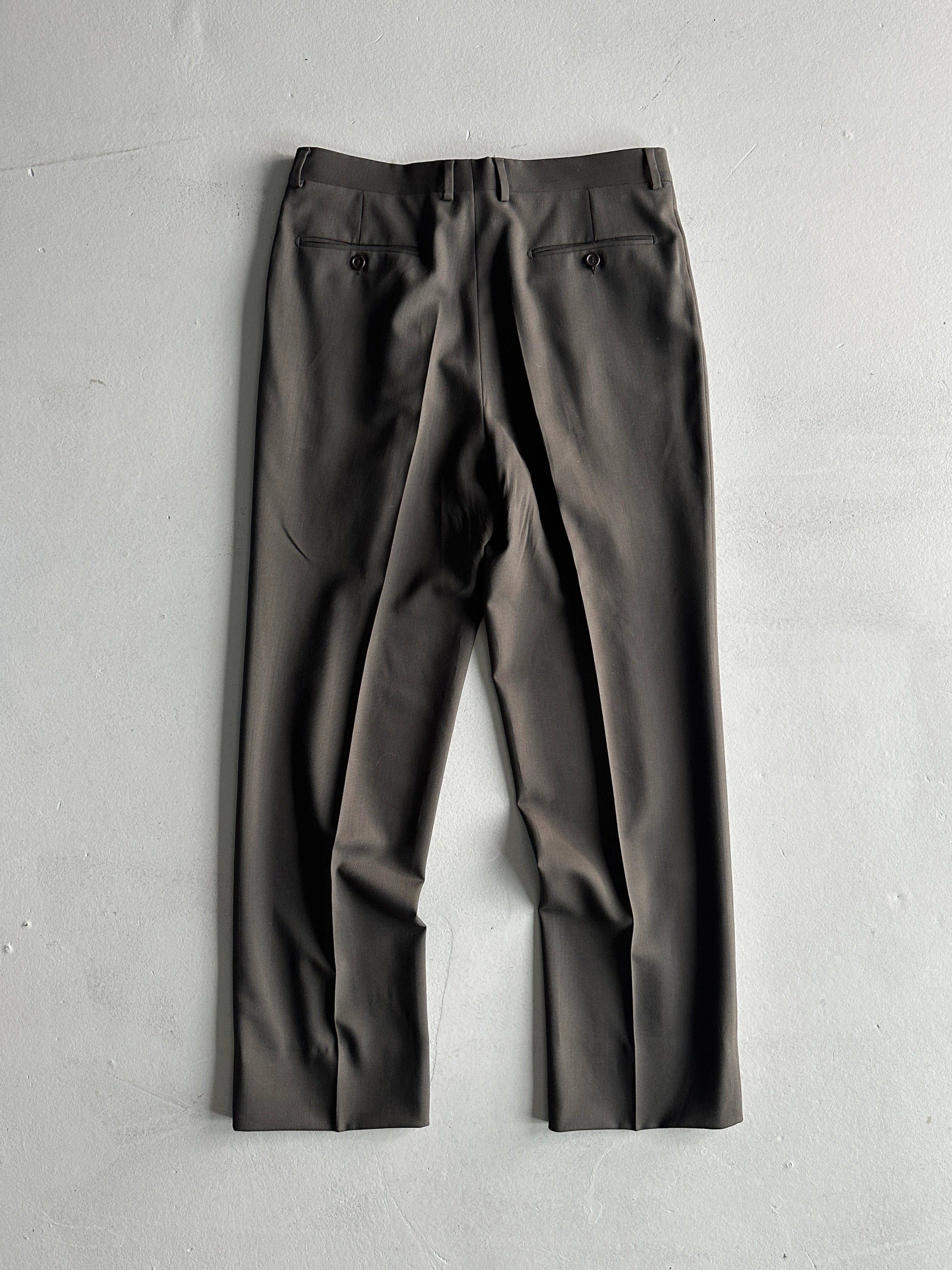 1980s FRONT PLEATS TAILORED TROUSERS