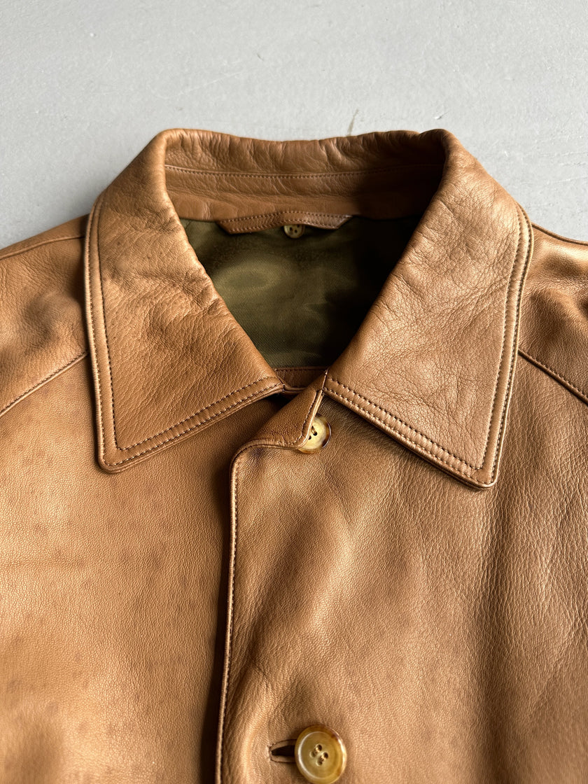 LOEWE - 1990s SOFT LEATHER BOMBER JACKET