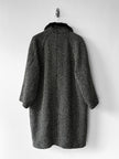 VERSUS VERSACE BY GIANNI VERSACE - early 1990s HERRINGBONE COAT WITH FUR COLLAR
