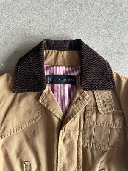 DSQUARED2- 2000s FIELD JACKET WITH CORDUROY COLLAR