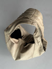 ISSEY MIYAKE PLANTATION - 1990s LEATHER SLOUCHY SHOULDER BAG
