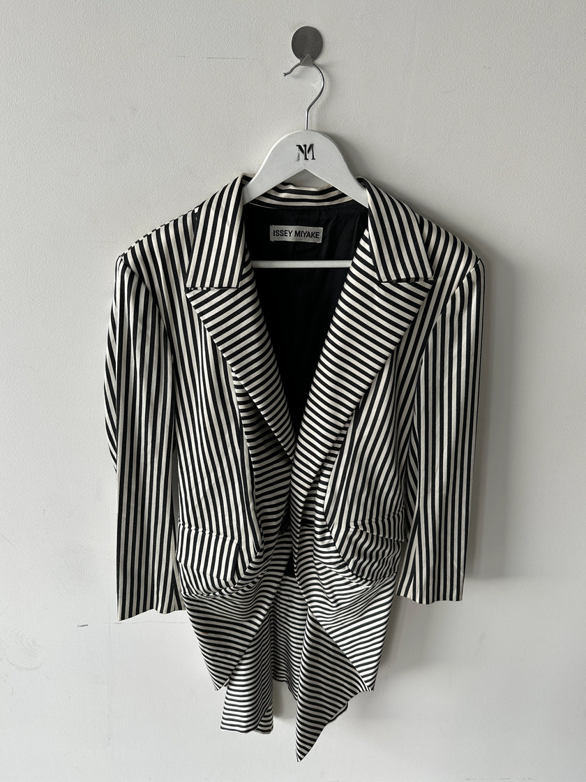 ISSEY MIYAKE - F/W 1995 TAILCOAT STRIPED BLAZER