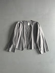 ISSEY MIYAKE - 1980s OPEN FRONT ARCHITECTURAL OPEN FRONT BLAZER