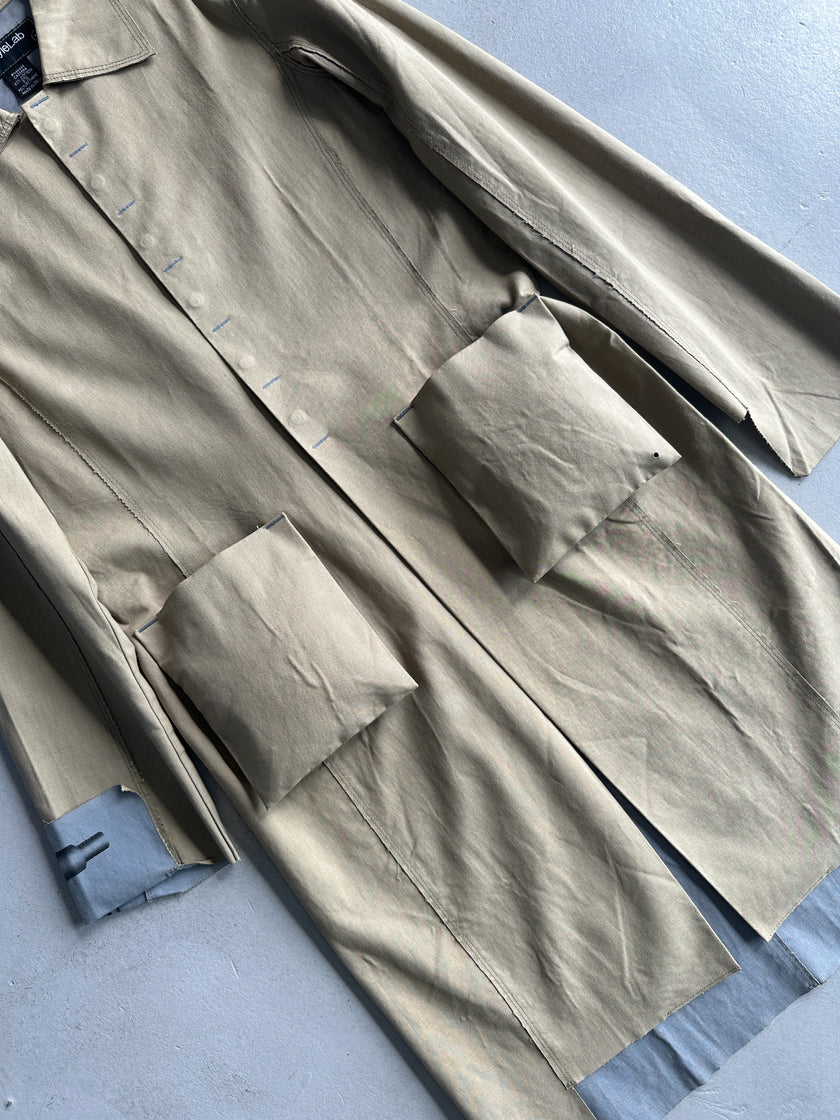 DIESEL - 1990s DECONSTRUCTED COAT WITH RAW EDGES