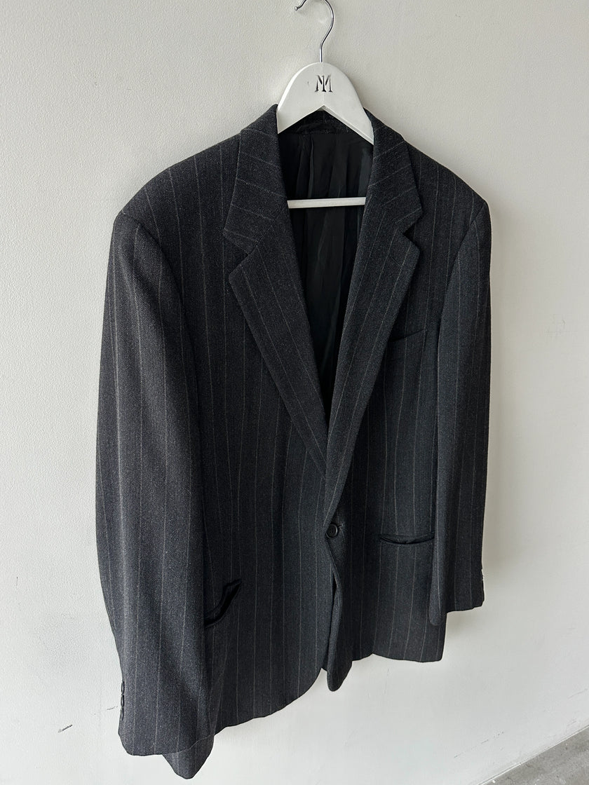 GIORGIO ARMANI - 1990s PINSTRIPED SUIT WITH FRONT PLEATS TROUSERS