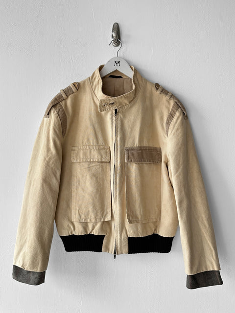 DANIELE ALESSANDRINI - early 2000s BLEACHED EFFECT BOMBER JACKET