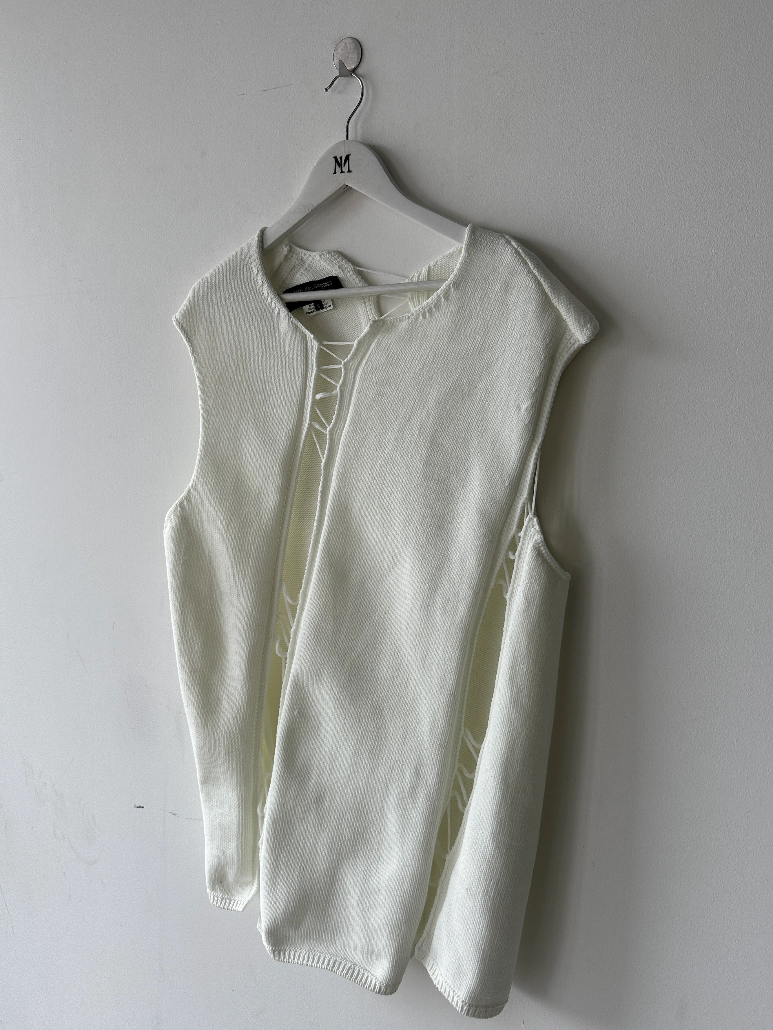 COMME DES GARÇONS - S/S 2021 DECONSTRUCTED KNIT VEST TOP