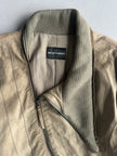 EMPORIO ARMANI - A/W 2011 ASYMMETRICAL ZIP FUNNEL NECK COLLAR CALF LEATHER JACKET