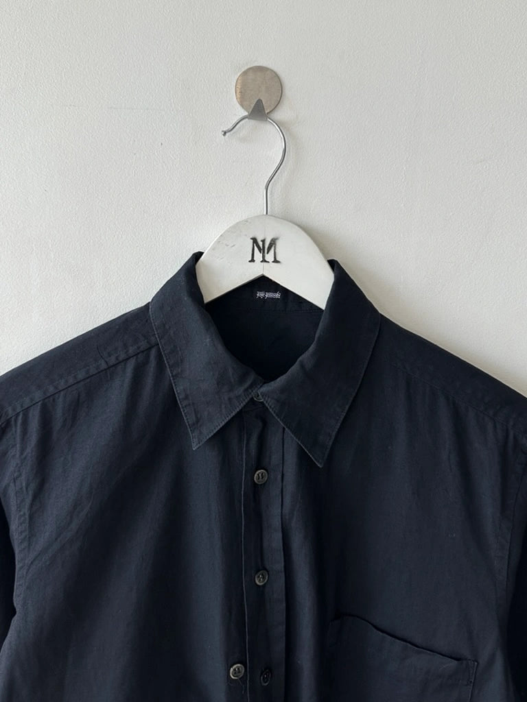 YUJI YAMADA - 1990s ASYMMETRIC FRONT PANEL LONG SLEEVE SHIRT