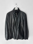 JEAN PAUL GAULTIER OBJET - 1990s PERFORATED LEATHER JACKET WITH ZIP OFF FUR LINING