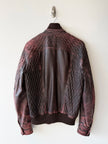 JUST CAVALLI - F/W 2008 DISTRESSED LEATHER BOMBER JACKET
