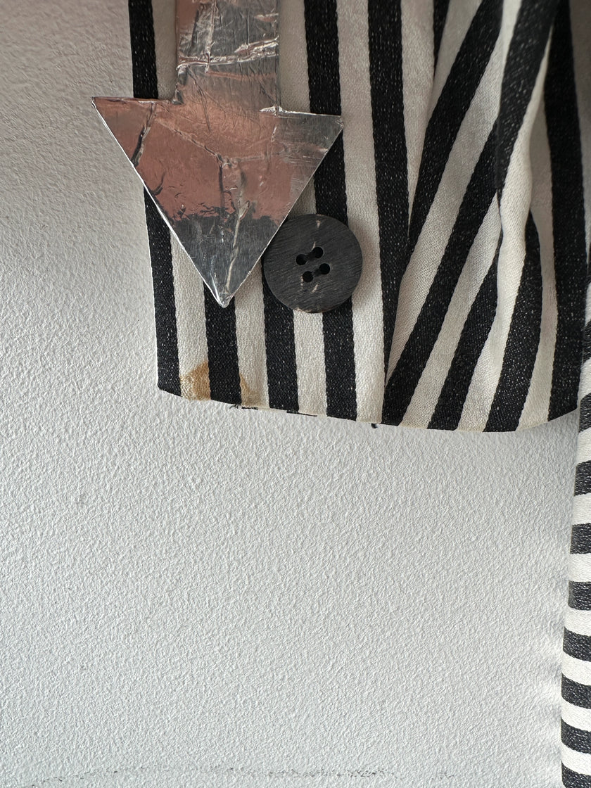 ISSEY MIYAKE - F/W 1995 TAILCOAT STRIPED BLAZER