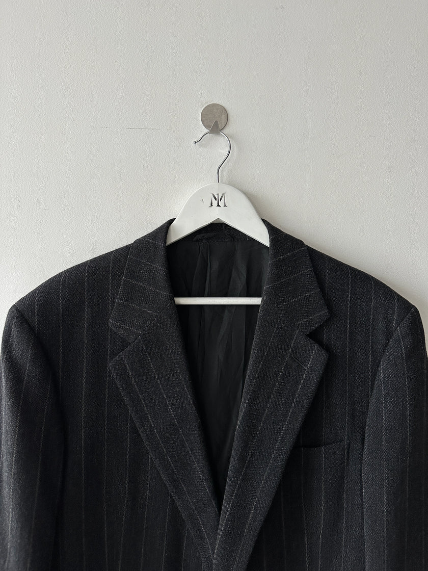 GIORGIO ARMANI - 1990s PINSTRIPED SUIT WITH FRONT PLEATS TROUSERS