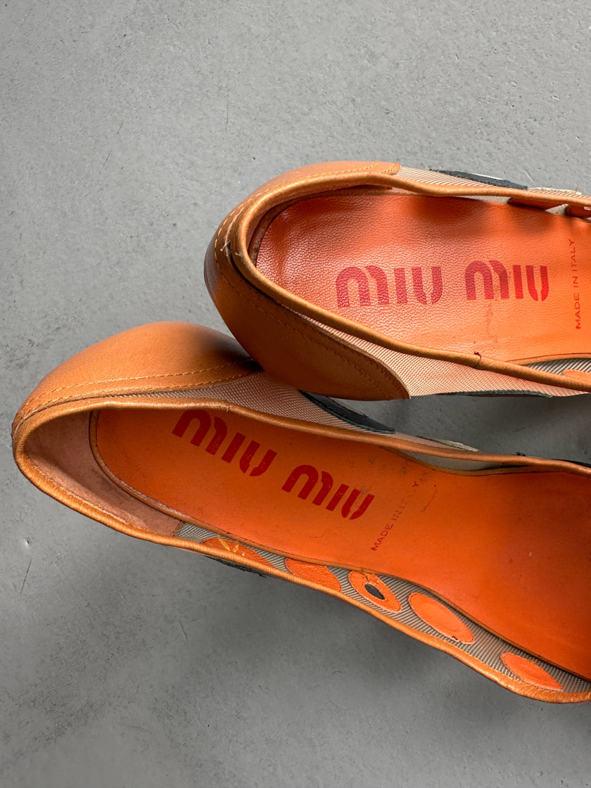 MIU MIU - 1990s WAFFLE COURT HEELS