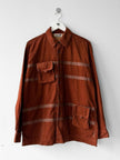 ISSEY MIYAKE HAI - 1980s CORDUROY SHIRT WITH DETACHABLE POUCH POCKETS