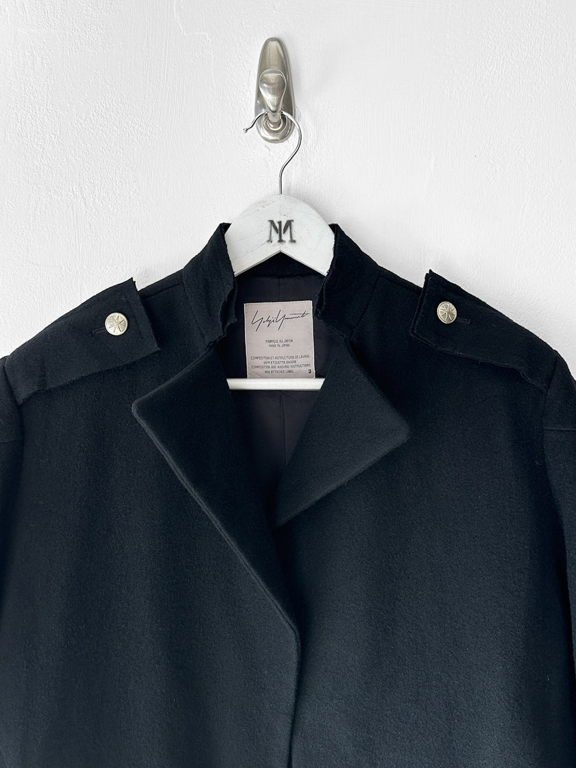 YOHJI YAMAMOTO - F/W 2006 WOOL JACKET WITH DECONSTRUCTED HEM