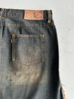 JUST CAVALLI - 2000s FRAYED HEM DENIM SKIRT