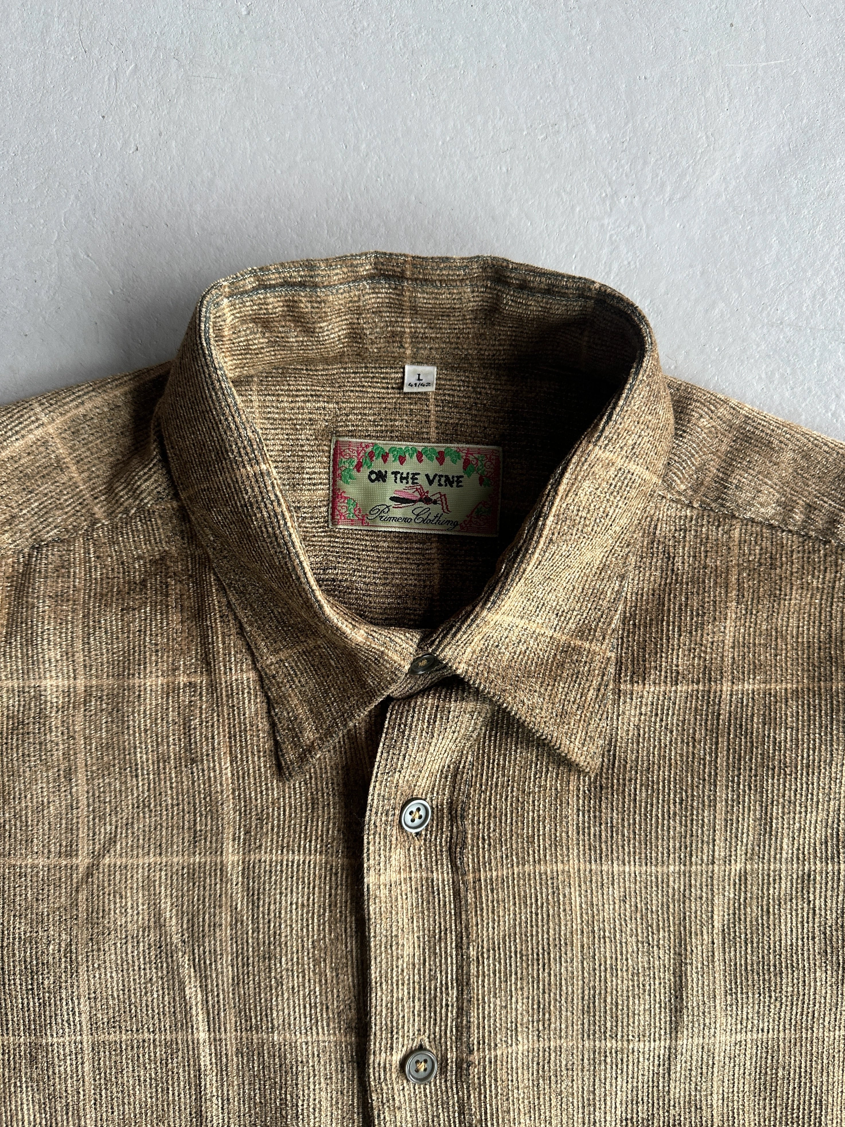 1990s RELAXED FIT CHENILLE LONG SLEEVE SHIRT
